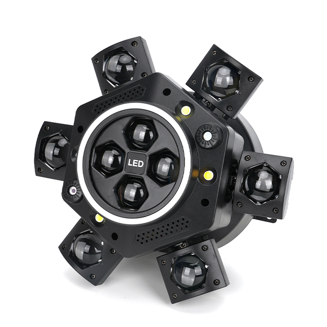 150w Six-Arm Stage Light RGBW with Auxiliary Light Moving Head LED Party Light Dmx512 26CH Control PVC body KTV light