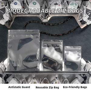 Custom 3 Mil Biodegradable PE/Aqueous Coated ESD Anti-Static Ziplock <b>Vacuum</b> <b>Bags</b> Reusable Dust-Free Protective Electronics - Product Image 2