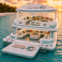 Plateforme flottante gonflable pratique pour l'eau, utilisation multi-scènes pour les loisirs aquatiques en plein air, les fêtes et les vacances