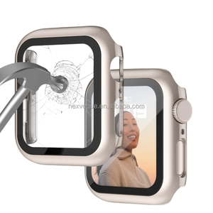 Étui de <span class=keywords><strong>protection</strong></span> sportif de luxe avec verre trempé et pare-chocs en PC anti-traces de doigts et résistant aux rayures pour toute la gamme de montres - Product Image 1