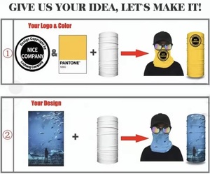 Leo 100% Polyester tùy chỉnh thiết kế logo đa chức năng khăn cá mặt nạ & đi xe đạp cổ gaiter ngoài trời ống liền mạch quấn khăn - Product Image 2