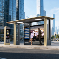 Abri de bus modulaire léger pour extérieur, auvent de transport, assemblage sans outil, OEM ODM, vente en gros