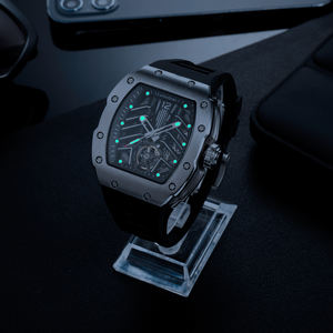 Montre automatique de luxe en acier inoxydable, verre saphir, étanche, cadran lumineux, affichage des aiguilles, mouvement mécanique, date automatique - Product Image 6