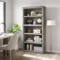 Étagère ouverte autoportante en bois, bibliothèque de style farmhouse, meuble de rangement pour salon, chambre et bureau à domicile