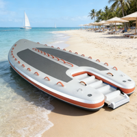 Team Party Multi-Personne Queue de Poisson Géant PVC Planche de Surf Gonflable Stand Paddle Board Grand SUP Board Jet Ski Océan Surf