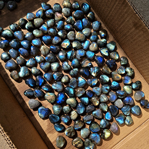 Cœurs en <span class=keywords><strong>labradorite</strong></span> naturelle de 500g, sculptures artisanales pour bijoux DIY, pierre de guérison, décoration Feng Shui - Product Image 5