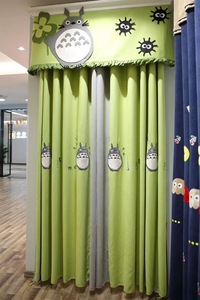 Cortinas cortas de tela de lino y algodón <span class=keywords><strong>para</strong></span> niños, sombreado de ventana de dormitorio <span class=keywords><strong>para</strong></span> niños con patrón de dibujos animados <span class=keywords><strong>para</strong></span> la habitación del bebé - Product Image 3