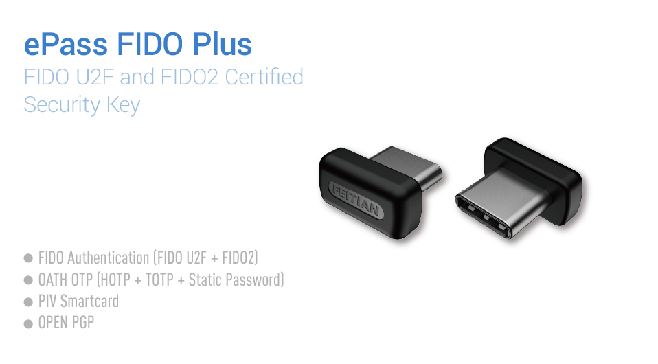 FEITIAN FIDO U2F FIDO2 USB-C Security Key - Reliable Secure USB