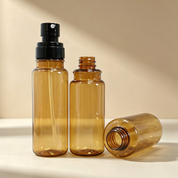 Botol Semprot Wajah PET Berkualitas Tinggi 60 80 120 150ml dengan Pompa Tekan Bentuk Silinder Kosmetik