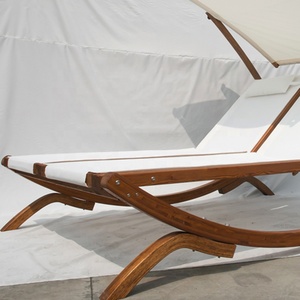 En gros jardin loisirs de plage <span class=keywords><strong>bain</strong></span> de <span class=keywords><strong>soleil</strong></span> lit de jour en plein air pour portable hamac d'arc d'utilisation en <span class=keywords><strong>bois</strong></span> massif - Product Image 3