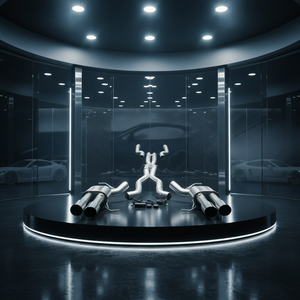 Escape Trasero Personalizado OEM SS304 para <span class=keywords><strong>BMW</strong></span> <span class=keywords><strong>M5</strong></span> E60 <span class=keywords><strong>5.0</strong></span> 2003-- Silenciador Electrónico con Resonador y Tubos en X Simples/Doble - Product Image 4