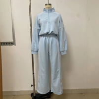 Ensemble de survêtement 2 pièces tendance pour femme 2027 : sweat à capuche demi-zip et pantalon large – Tenue décontractée