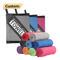 Lot de serviettes en microfibre ultra absorbantes imprimées numériquement sur mesure, légères, pour le sport et les voyages, serviettes absorbantes pour les mains