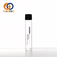 Tube en verre mince de qualité alimentaire, capacité de 5 ml à 30 ml, avec logo de différentes couleurs et bouchon à vis