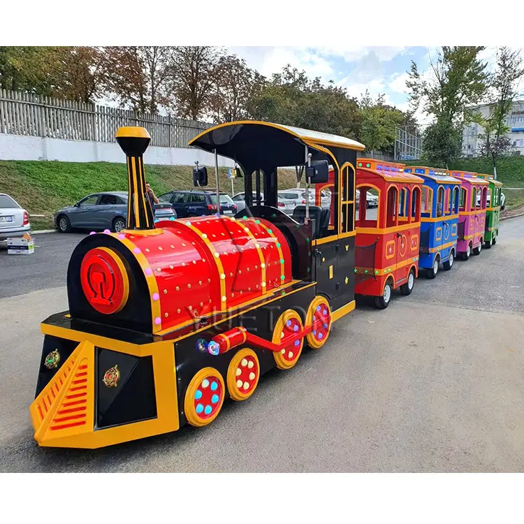 Il parco di divertimenti guida il treno senza cingoli antico del centro commerciale del treno a vapore della strada turistica elettrica da vendere