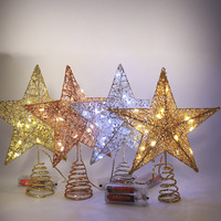 Großhandel Neue Baumspitzen-Sternlichter Pentagramm-Ornamente LED Weihnachtsbeleuchtung Dekorationszubehör