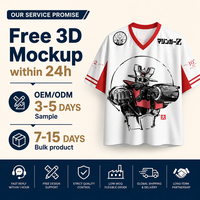 Kaos Jersey V-Neck Cetak Grafis Anime Mecha - Pakaian Olahraga Berkualitas Tinggi yang Dapat Disesuaikan