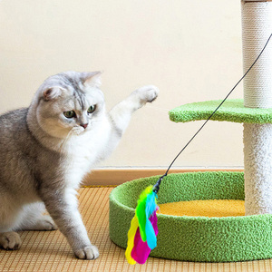 <span class=keywords><strong>Arbre</strong></span> à <span class=keywords><strong>chat</strong></span> vert à deux niveaux, griffoir et jouet pour <span class=keywords><strong>chat</strong></span>, vente chaude - Product Image 4