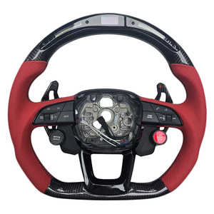 Volante Deportivo de Fibra de Carbono y Cuero con LED para Audi A3 A4 A5 A6L A8 Q5 Q7 Q8 TT B9, Nuevo Diseño, Venta al Por Mayor - Product Image 1