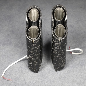 ท่อไอเสียคาร์บอนไฟเบอร์เงาแบบตรง รุ่นใหม่ สำหรับ AMG G63 W464 สไตล์ B900 ยี่ห้อ OUER ปี 2002-2016 - Product Image 4