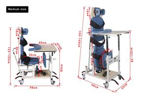 Silla de Entrenamiento para Sentarse y Pararse para Niños, Marco de Pie para Niños con Parálisis Cerebral, AME, Uso Doméstico, Corrector de Postura, Andador Inteligente - Product Image 3