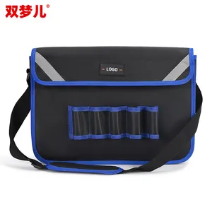 Factory Custom Multi-function Repair After-sales Electrician Kit Single Shoulder Thickened Canvas Oxford Tool Bag