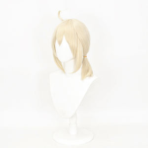 Pelucas de <span class=keywords><strong>Cosplay</strong></span> de <span class=keywords><strong>Klee</strong></span> de <span class=keywords><strong>Genshin</strong></span> <span class=keywords><strong>Impact</strong></span>, Color Oro Leche, Lindas, de Ainizi, Nueva Llegada, para Niñas - Product Image 5