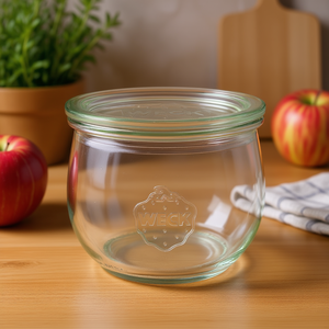 Weck Tulip Jar 10.5 Oz <b>Glass</b> Storage <b>Container</b> For Food Preservation - Product Image 3