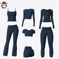 Haute qualité haute élasticité ventre contrôle bout à bout levage Leggings Spaghetti sangle une pièce respirant Spandex Nylon Yoga ensembles