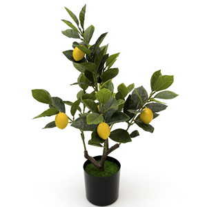 Bonsaï d'agrumes artificiel nordique réaliste, plante verte artificielle pour décoration intérieure, jardin, Thanksgiving, plante en pot à haute résistance aux UV - Product Image 3