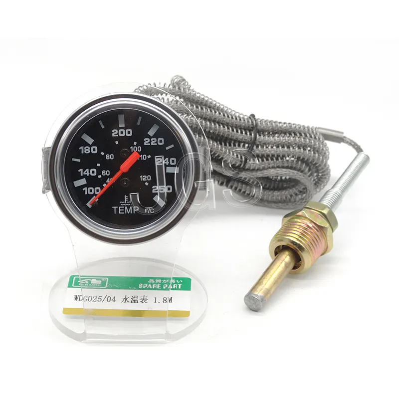 Medidor de temperatura Mecánico Eléctrico de 2 pulgadas, 12V, CC, medidor de temperatura de agua Digital de 52Mm, 1,8 M