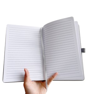 Custom Logo Notebook Diary A5 Premium Vegan Leather <b>Dotted</b> Grid Lined Journal Hardcover Thread-bound for Office Use - Product Image 3