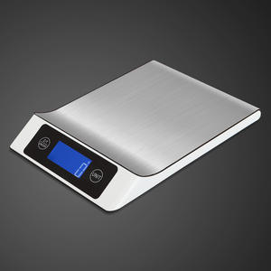 Báscula de cocina de acero inoxidable, báscula digital de 15kg con apagado automático, forma rectangular, funciona con pilas para cocinar y hornear - Product Image 3