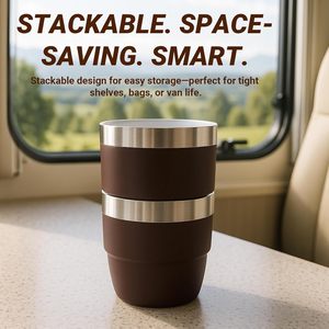 Taza de Espresso Pequeña Cafezi de 4 oz, con Revestimiento Cerámico, Acero Inoxidable 18/8, Doble Pared, Aislamiento al Vacío, Apilable, Apta para Lavavajillas - Product Image 5