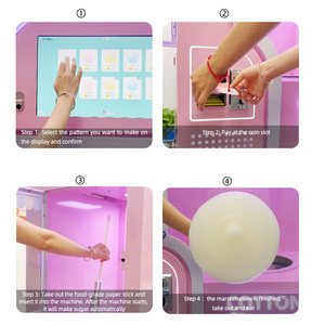 La Máquina Expendedora Automática Mejor Valorada para Hacer Flores Mágicas de Algodón de Azúcar, Fabricada en Metal en China con Función SDK - Product Image 4