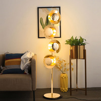 Lampadaires art design minimaliste smart chambre boule or chevet salon décor led coin debout moderne lampadaires