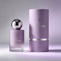 Bouteilles en verre personnalisées de style unisexe en forme de cylindre, 30 ml, 50 ml, 100 ml, boîte, col à sertir de 15 mm, flacon de parfum avec logo
