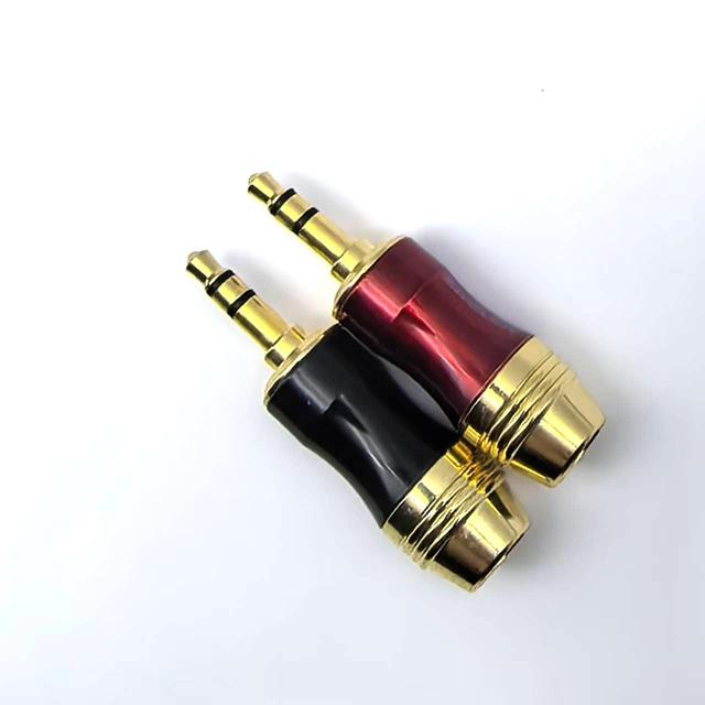 OEM 3.5mm Male Stereo 3 Pole Connector Golden Plated OFC Plug for HeadphoneType Audio Connector 1/8 Inch TRS Jack Plug