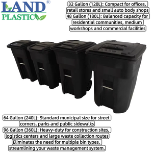 <span class=keywords><strong>Cubo</strong></span> de <span class=keywords><strong>basura</strong></span> para exteriores rodante de plástico negro de 120 240 <span class=keywords><strong>litros</strong></span> <span class=keywords><strong>con</strong></span> <span class=keywords><strong>ruedas</strong></span> y tapa adjunta - Product Image 2