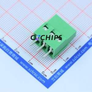 1711738 Screw Terminal Block Through hole Component (THT),P=5.08mm Connector 1x3P 5.08mm Green Through Hole - Product Image 2