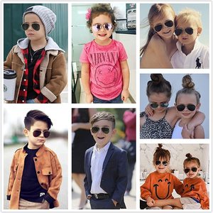 Gafas de sol polarizadas para niños, gafas de sol para niños y niñas, dos tamaños, <span class=keywords><strong>50MM</strong></span>, 52MM, marcos amarillos, morados, azules y rosas, hechos en PC - Product Image 4