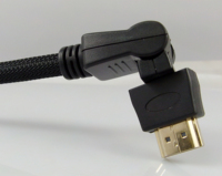 Câble HDMI noir rotatif à 360 degrés haute définition pour connexion décodeur TV et projecteur, prenant en charge la 3D - 400 pièces par article