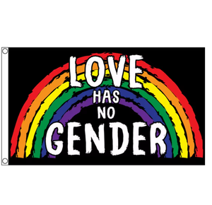 L'Amore Non Ha Genere Bandiera Arcobaleno di Alta Qualità Orgoglio Lesbico Grafica Stampata Digitalmente per Eventi Sportivi Patriottici e Parate - Product Image 1