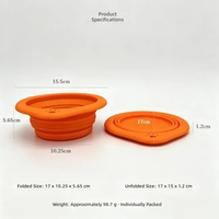 Bol pliable en silicone grande capacité pour animaux de compagnie, gamelle pliable pour chien et chat avec mousqueton pour les voyages en extérieur