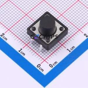 KH-12X12X8H-TJ Tactile Switch Through hole Component (THT)-4P,12x12mm Switch 12mm 12mm 8mm - Product Image 1