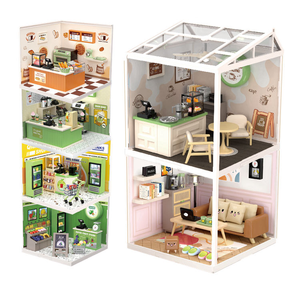 Mini-monde miniature à assembler soi-même, mini-boutique de fruits, <span class=keywords><strong>maison</strong></span>, jouets de construction faits à la main, jouets éducatifs créatifs, cadeau pour enfants - Product Image 1
