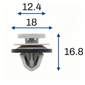 Clip de nailon para faldón lateral de puerta Land Rover 12.4x18x16.8mm, pieza de repuesto para Range Rover Evoque Defender - Product Image 1