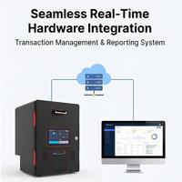 Terminal de autoservicio automático C-Box para oficinas bancarias, con aceptador de billetes, depósito y impresión de recibos.