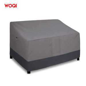 Housse de canapé double d'extérieur Woqi, gris foncé, tissu Oxford, imperméable, coupe-vent, protection des meubles - Product Image 1
