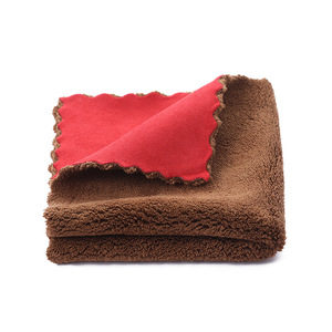 Serviette de lavage de voiture en microfibre double face 30x30cm absorbante pour le nettoyage intérieur - Product Image 4